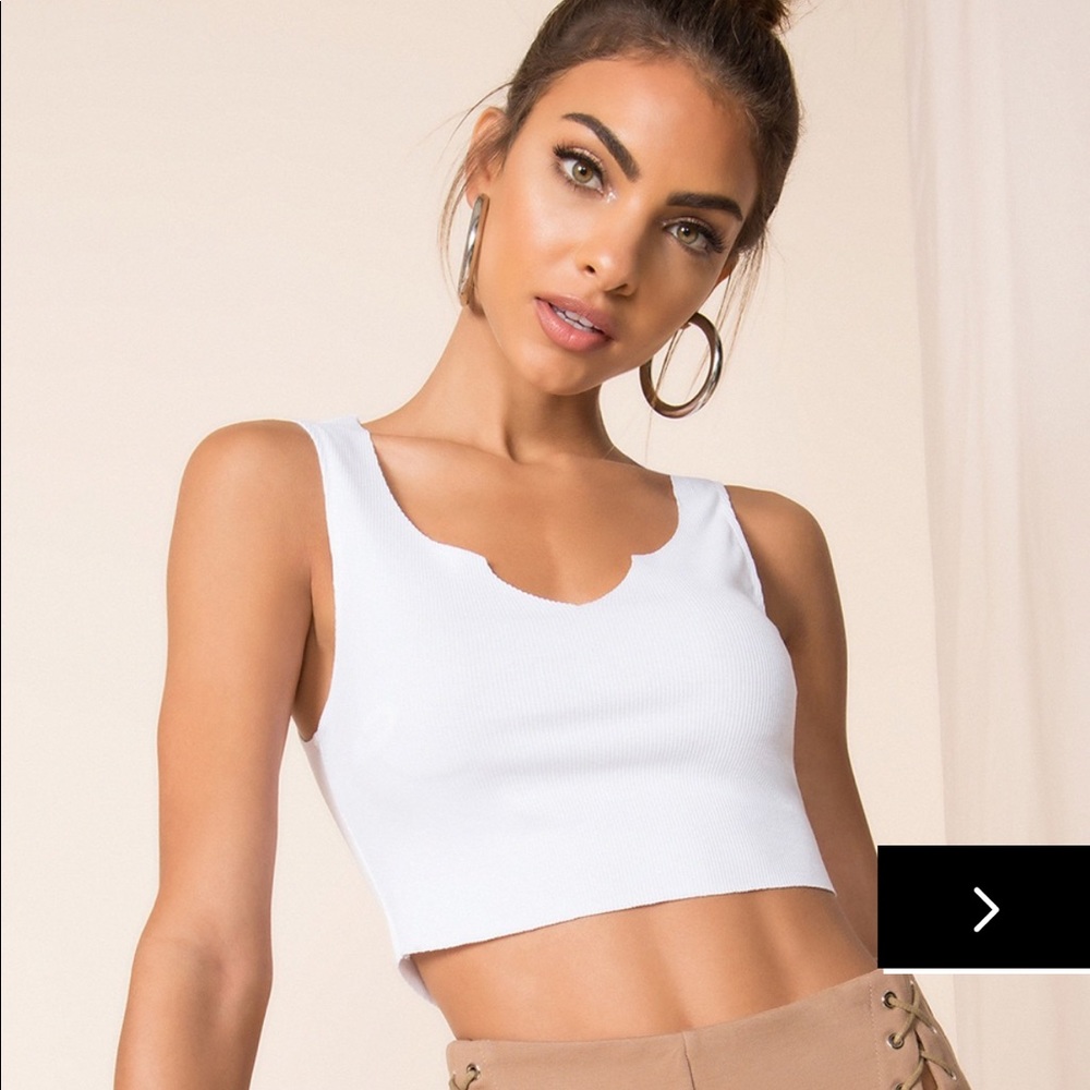 SuperDown mimi notch neck top XS